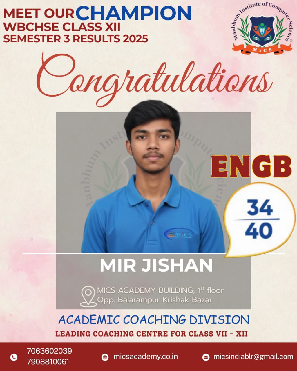 HS SEMESTER III SUBJECT CHAMPION